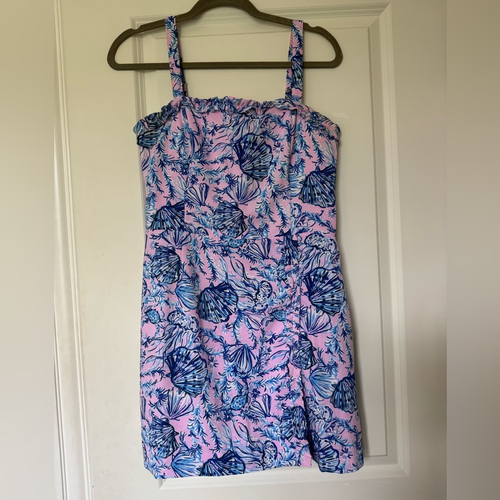Lilly Pulitzer Pink and Blue Seashell Mini Romper